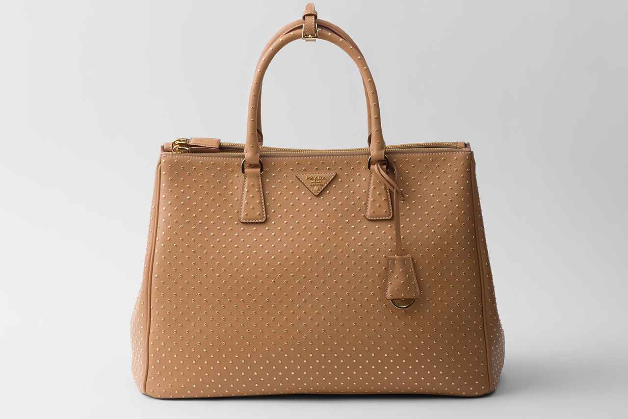 Prada Galleria Studded Leather Bag